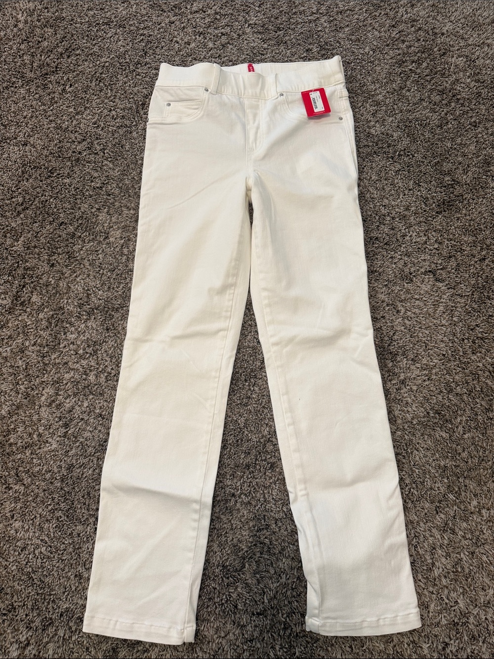 SPANX Women's Straight-Leg White Jeans